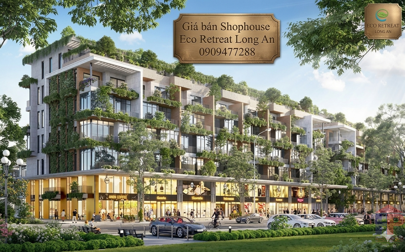 Giá bán shophouse Eco Retreat Long An