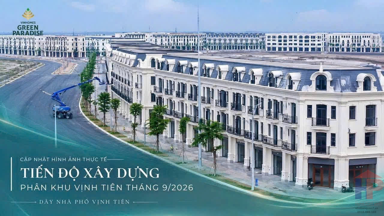 Cập nhật tiến độ thi công Vinhomes Green Paradise tháng 9/2026