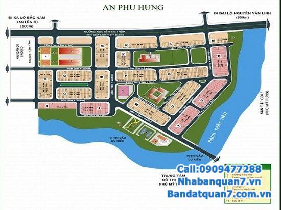 Bán đất 7x20 An Phú Hưng, 7x20m, 59 triệu/m2. LH 0909477288