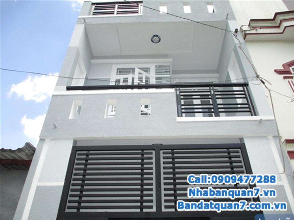 Bán nhà phường Tân Quy  dt 3x9.3m nở hậu 3,5m, hướng Đông giá 1,85 tỷ.Lh 0909477288