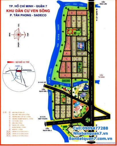 Bán đất Sadeco ven sông, dt 5x17,8m, giá 45tr/m2, LH 0909.477.288