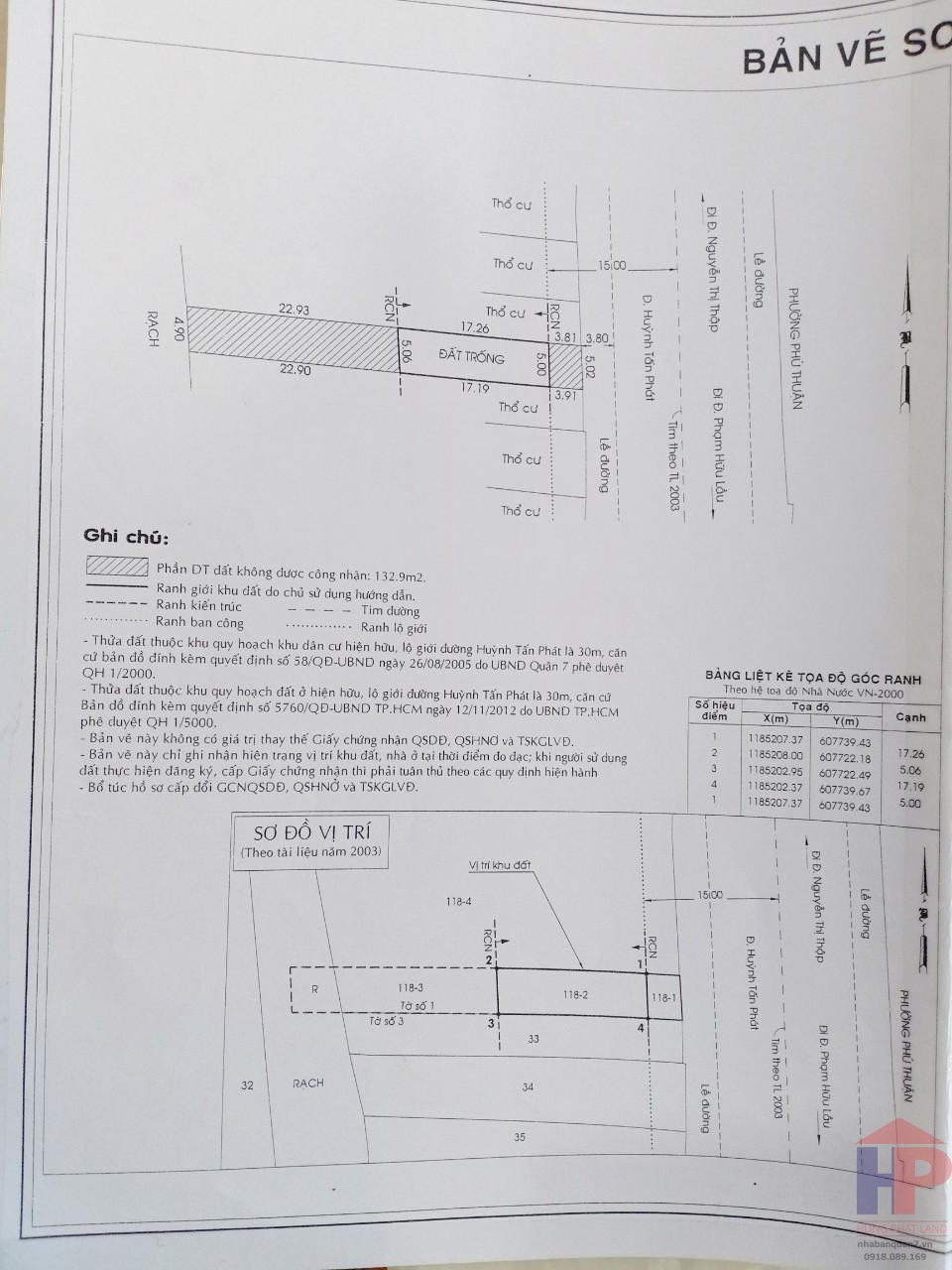 Bán nhà mặt tiền Huỳnh Tấn Phát Q7, nhà cấp 4, DT 5x20m, giá 18.7 tỷ