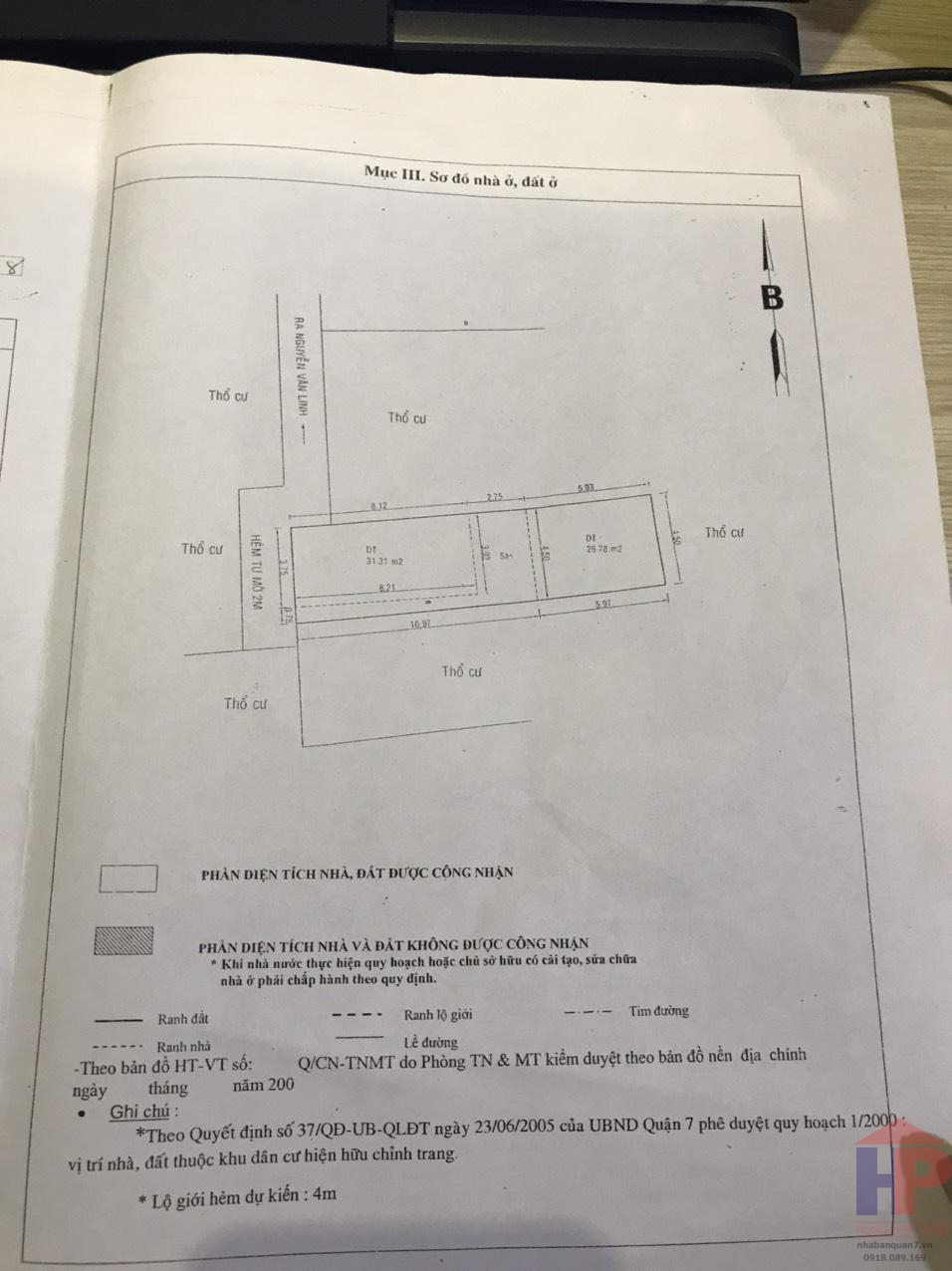 Bán nhà mặt tiền đường Nguyễn Văn Linh Quận 7, nhà cấp 4, DT 10.50x20m, giá 65.785 tỷ